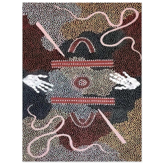 Clifford Possum Tjapaltjarri - Initiation Ceremony - 1998 Fine Art Poster - Default Title
