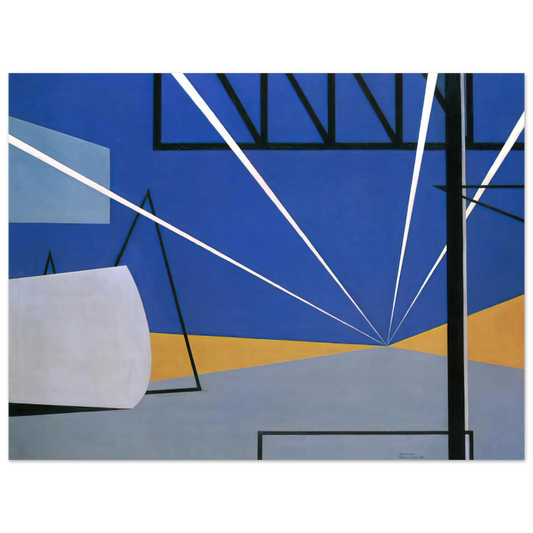Ralston Crawford - Lights in an Aircraft Plant - 1945 Fine Art Poster - Default Title