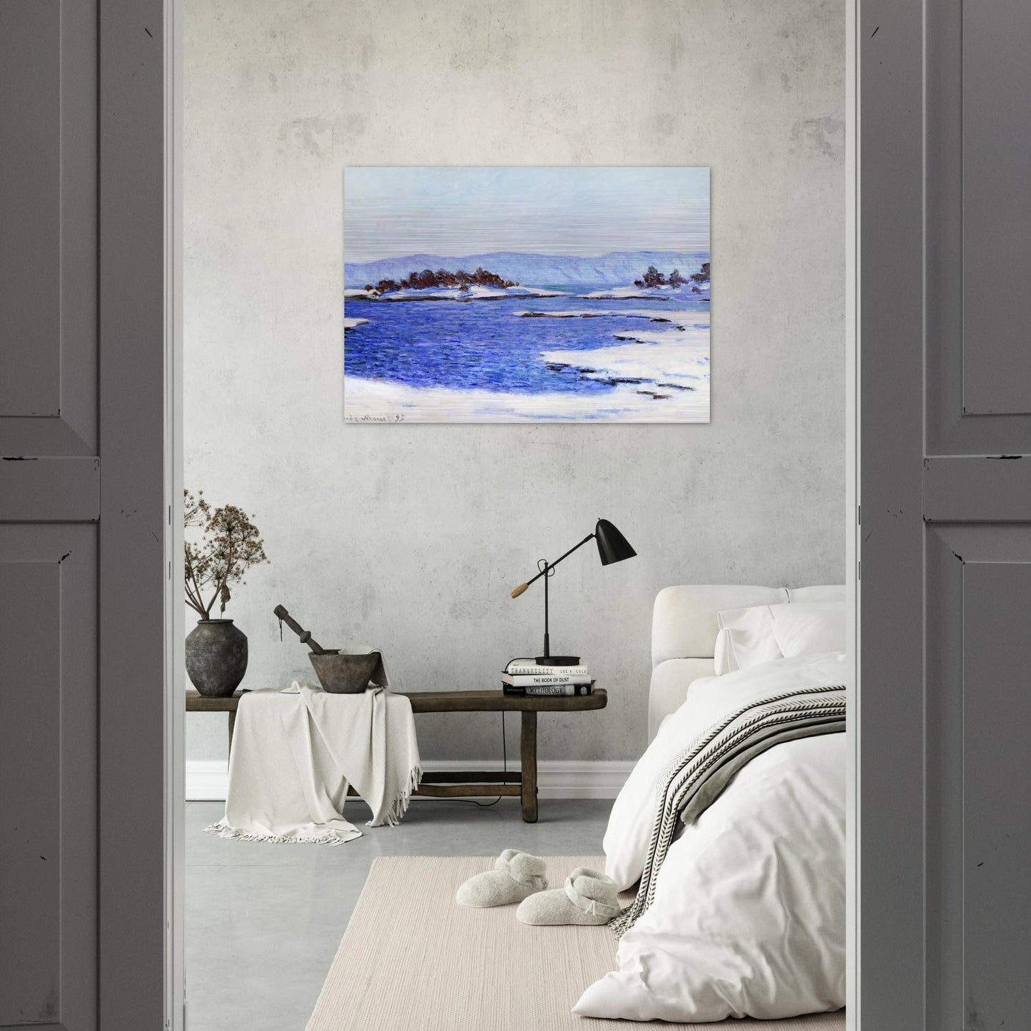 The Banks of the Fjord at Christiania - claude monet Brushed Aluminum Print - 70x100 cm / 28x40 inches | claude monet Aluminum Print | claude monet Prints