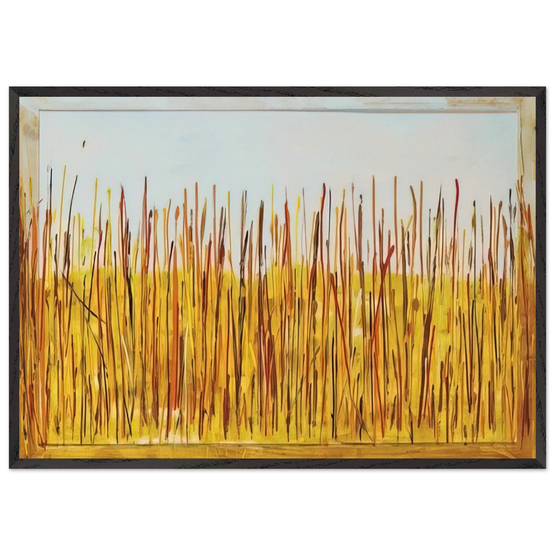 Campo di grano - 1984 - Mario Schifano Framed Art Print – Black Wooden Frame - Default Title - -Framed Art Print