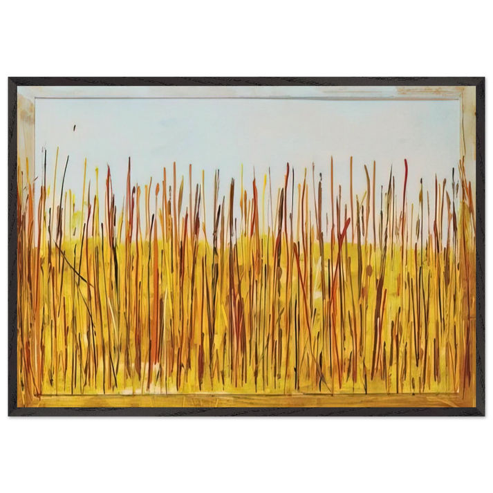 Campo di grano - 1984 - Mario Schifano 70x100 cm / 28x40 inches Framed Art Print – Black Wooden Frame