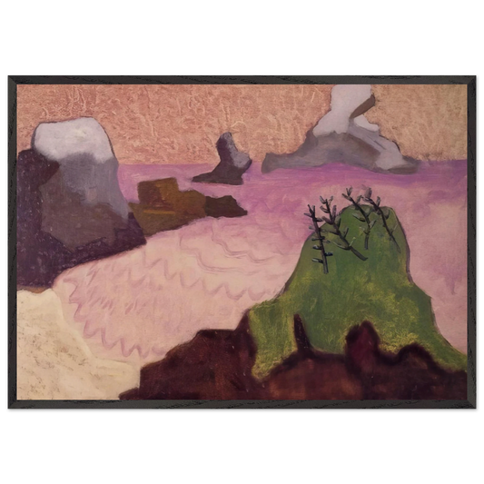 Oregon Coast - 1947 - Milton Avery Framed Art Print – Black Wooden Frame - Default Title - -Framed Art Print