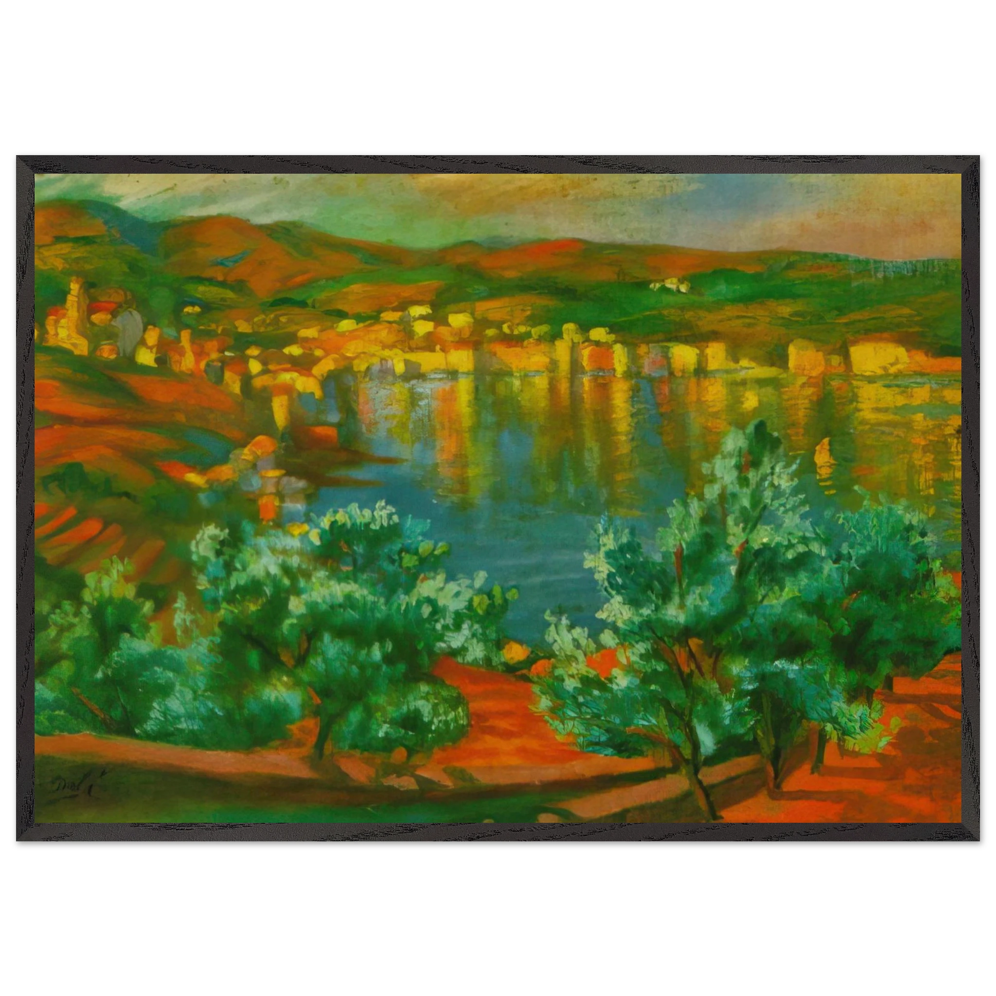 FESTIVAL OF ST LUCIA AT VILLAMALLA - Salvador Dali Framed Art Print – Black Wooden Frame - Default Title - -Framed Art Print