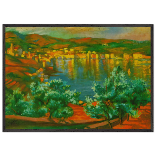 FESTIVAL OF ST LUCIA AT VILLAMALLA - Salvador Dali Framed Art Print – Black Wooden Frame - Default Title - -Framed Art Print