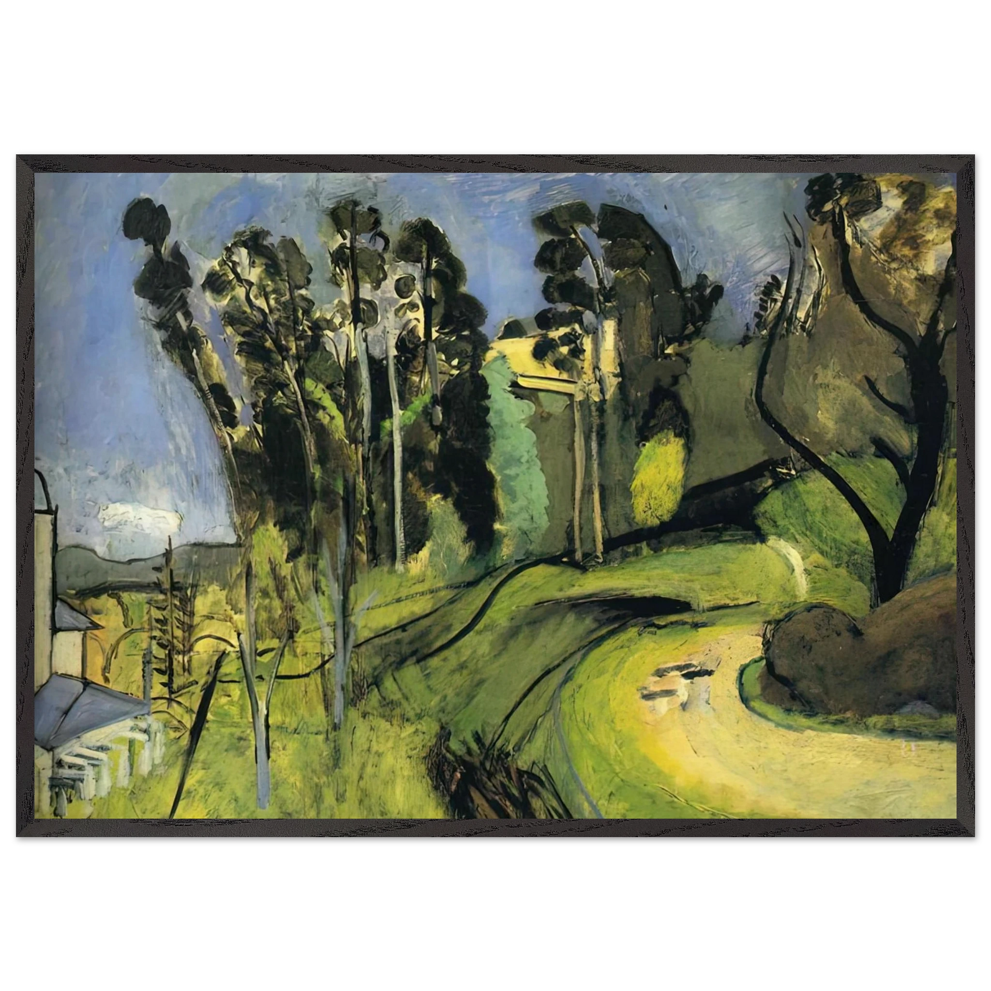 MONTALBAN LANDSCAPE 1918 - Henri Matisse Framed Art Print – Black Wooden Frame - Default Title - -Framed Art Print