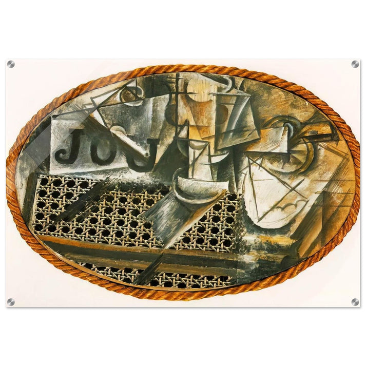 Still Life with Caned Chair - Pablo Picasso Acrylic Print - 70x100 cm / 28x40″ inches