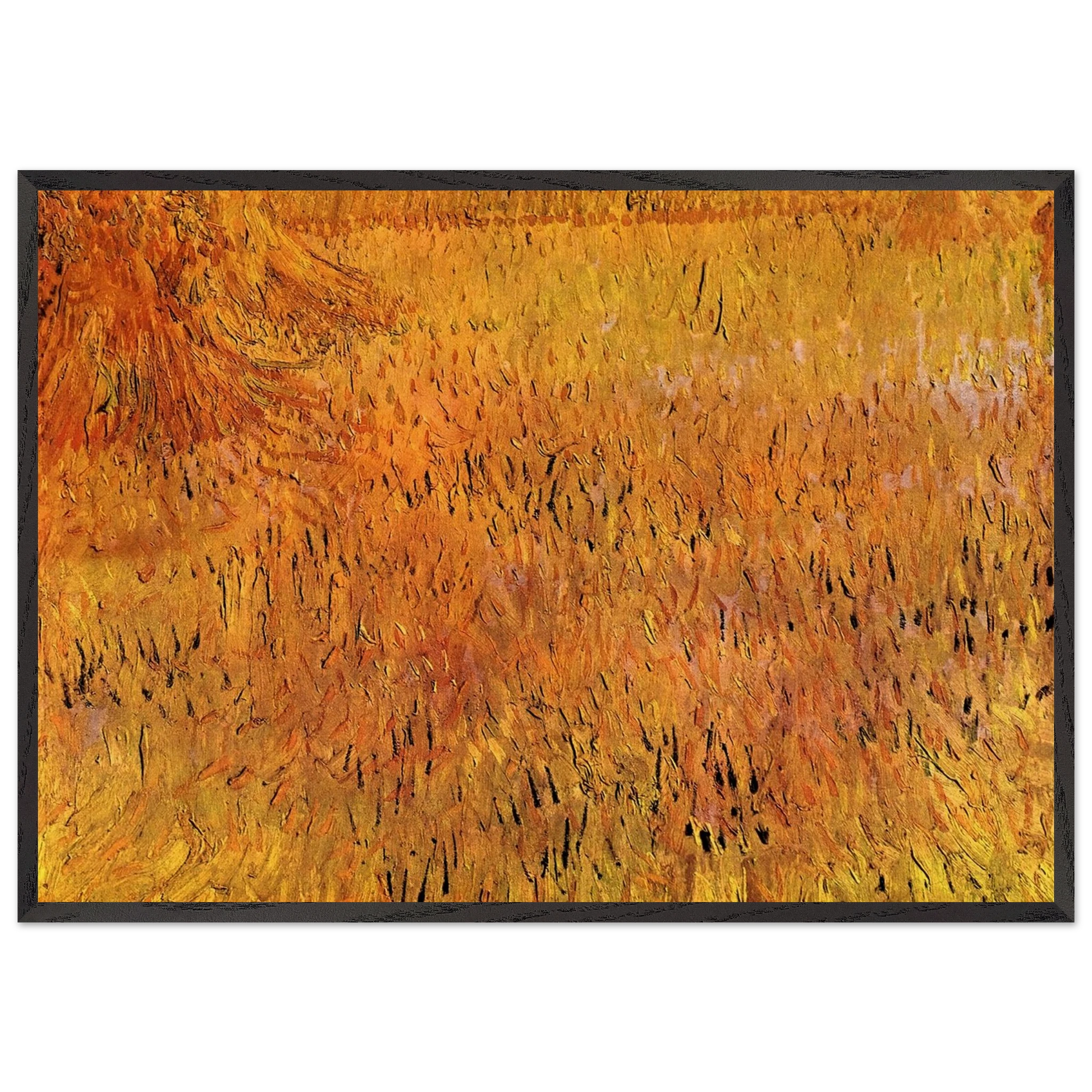 Arles View from the Wheat Fields - Vincent van Gogh Framed Art Print – Black Wooden Frame - Default Title - -Framed Art Print