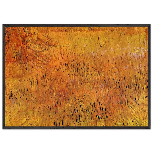 Arles View from the Wheat Fields - Vincent van Gogh 70x100 cm / 28x40 inches Framed Art Print – Black Wooden Frame