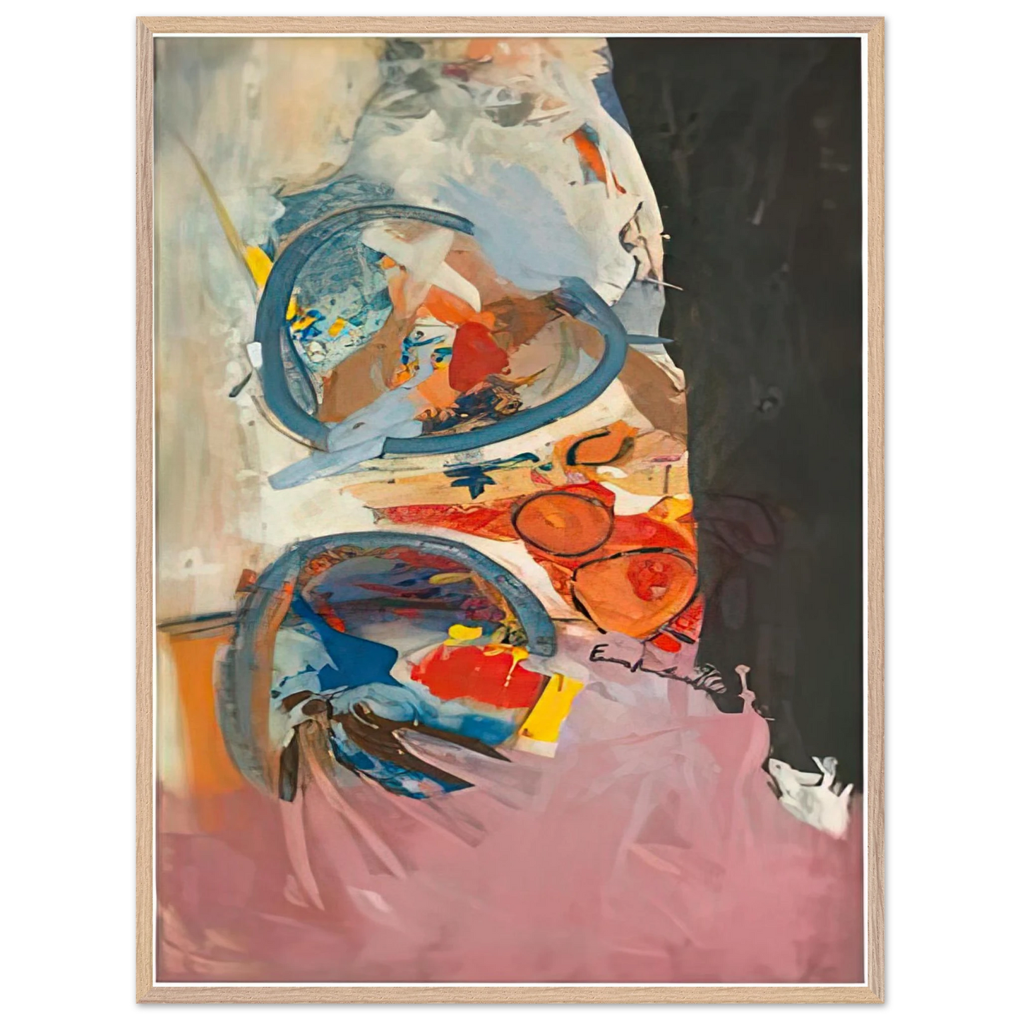 Helen Frankenthaler - Take Off, 1956- Wall Art - 21x29.7 cm / 8x12" - Premium Wooden Framed Poster With Fine Art Paper - Black frame