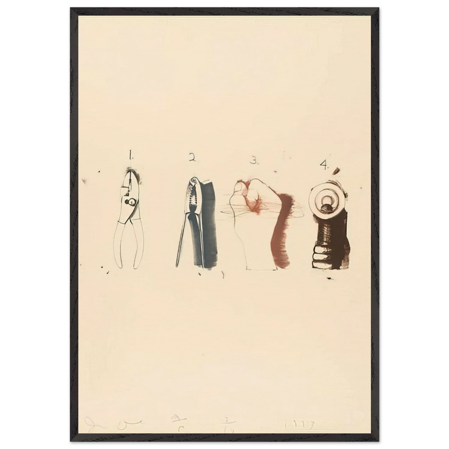 NUTCRACKER 1973 - Jim Dine Framed Art Print – Black Wooden Frame - Default Title - -Framed Art Print