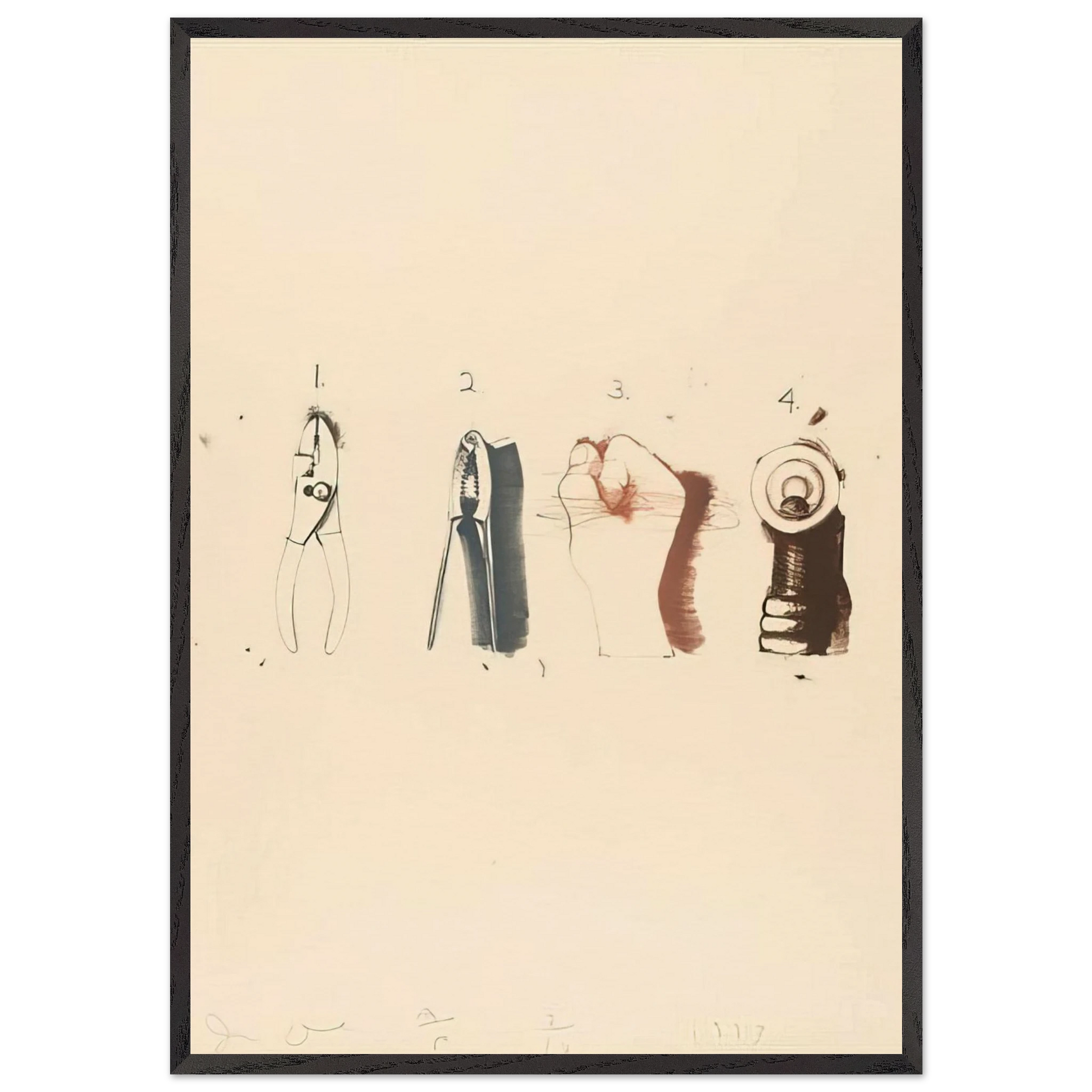 NUTCRACKER 1973 - Jim Dine Framed Art Print – Black Wooden Frame - Default Title - -Framed Art Print