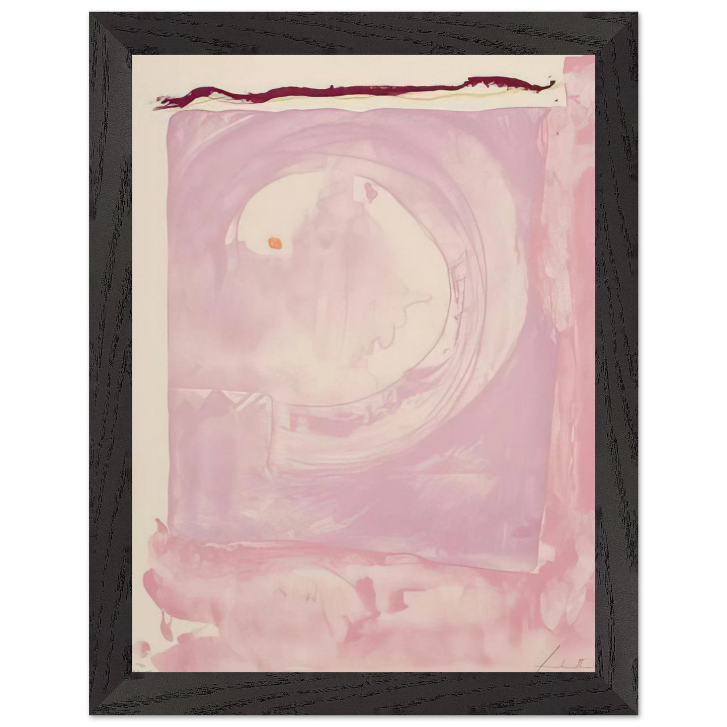 Helen Frankenthaler - Reflections IX - 1995 Wall art - 30x45 cm / 12x18 inches - Premium Wooden Framed Poster With Fine Art Paper - Black frame