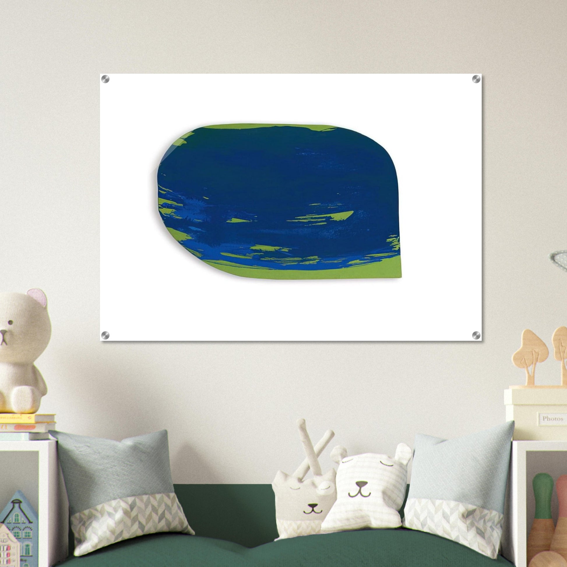 BLAU AUF GR N 1965 - BLINKY PALERMO Acrylic Print - 70x100 cm / 28x40″ inches | BLINKY PALERMO Wall Art | BLINKY PALERMO Prints