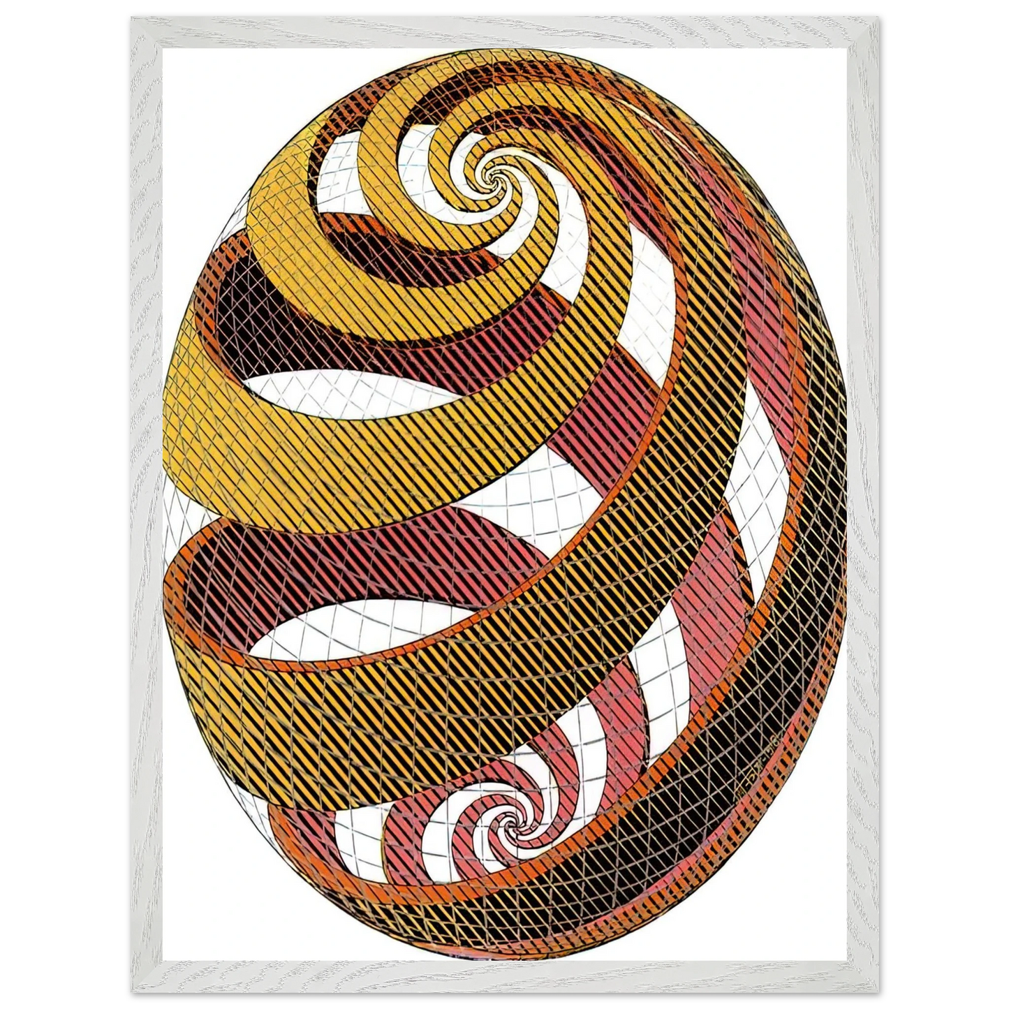 MC Escher - SPHERE SPIRALS Wall Art - 60x80 cm / 24x32 inches - Fine Art Poster - -