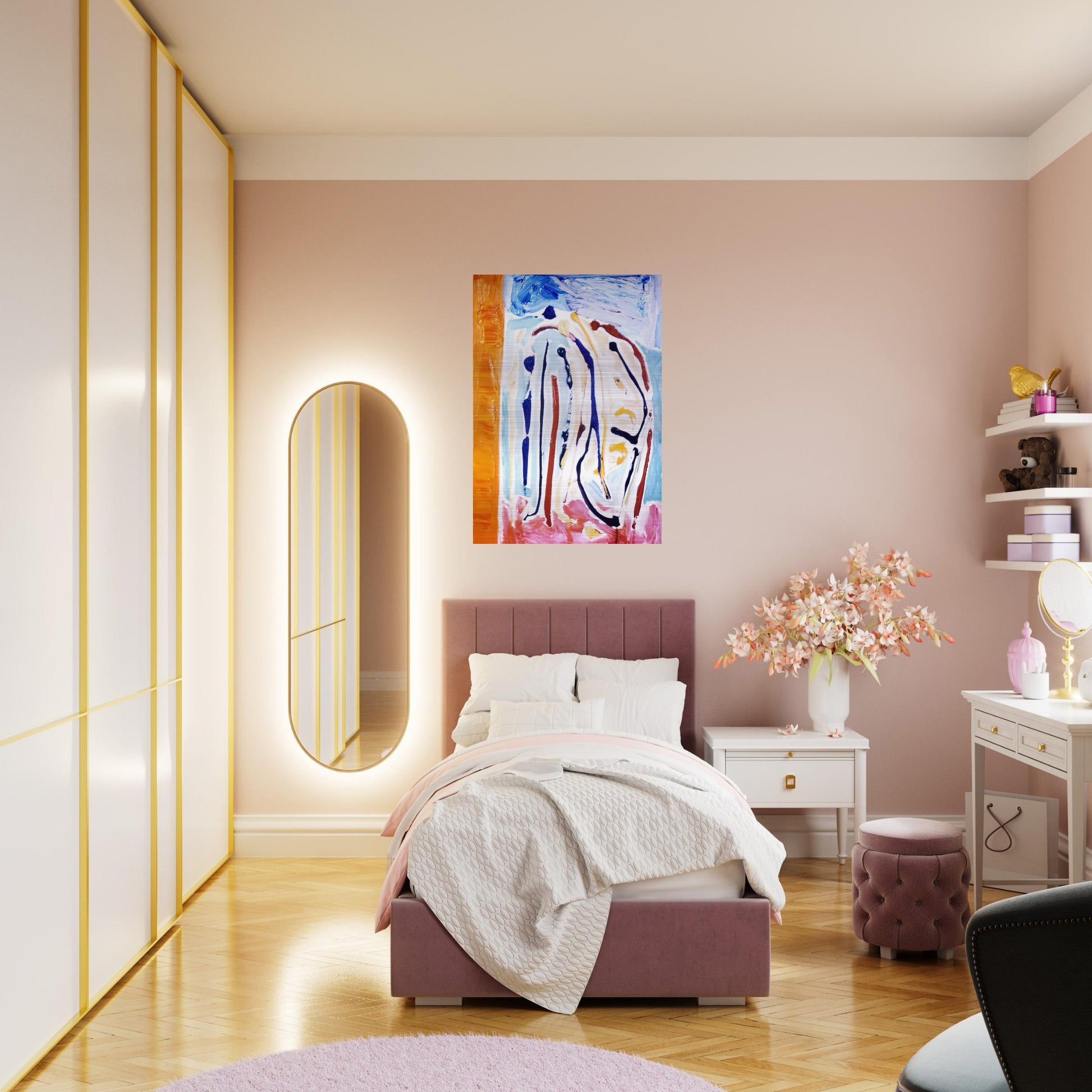 Sky Dance - 1973 - Ronnie Landfield Brushed Aluminum Print - 70x100 cm / 28x40 inches | Ronnie Landfield Aluminum Print | Ronnie Landfield Prints