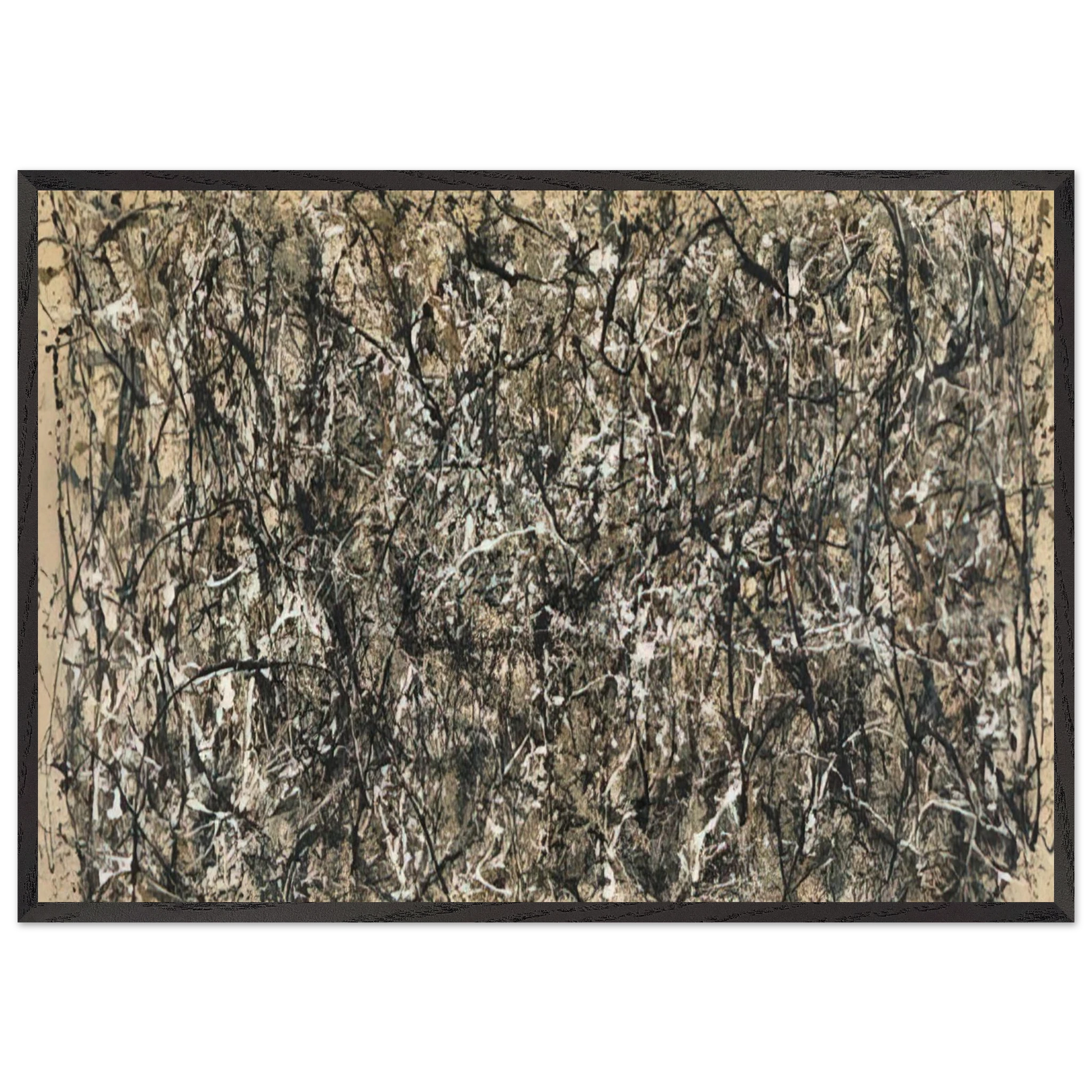 ONE NUMBER 31 1950 - Jackson Pollock Framed Art Print – Black Wooden Frame - Default Title - -Framed Art Print