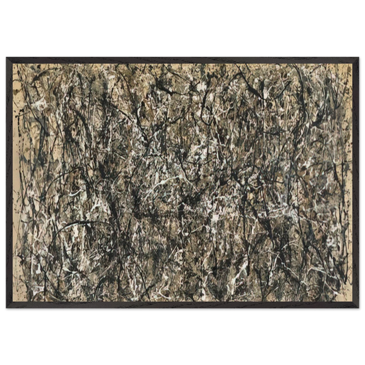 ONE NUMBER 31 1950 - Jackson Pollock Framed Art Print – Black Wooden Frame - Default Title - -Framed Art Print