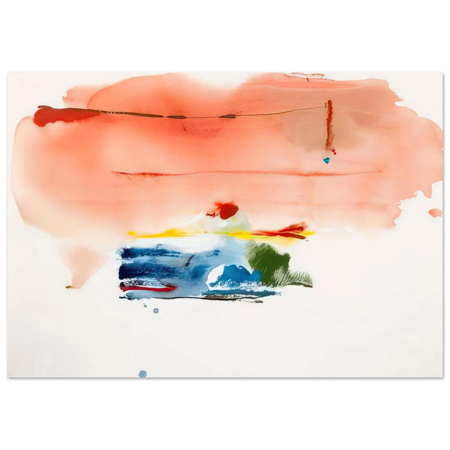 Helen Frankenthaler - Santa Fe II - 1986 Wall art - 13x18 cm / 5x7 inches - Fine Art Poster - -