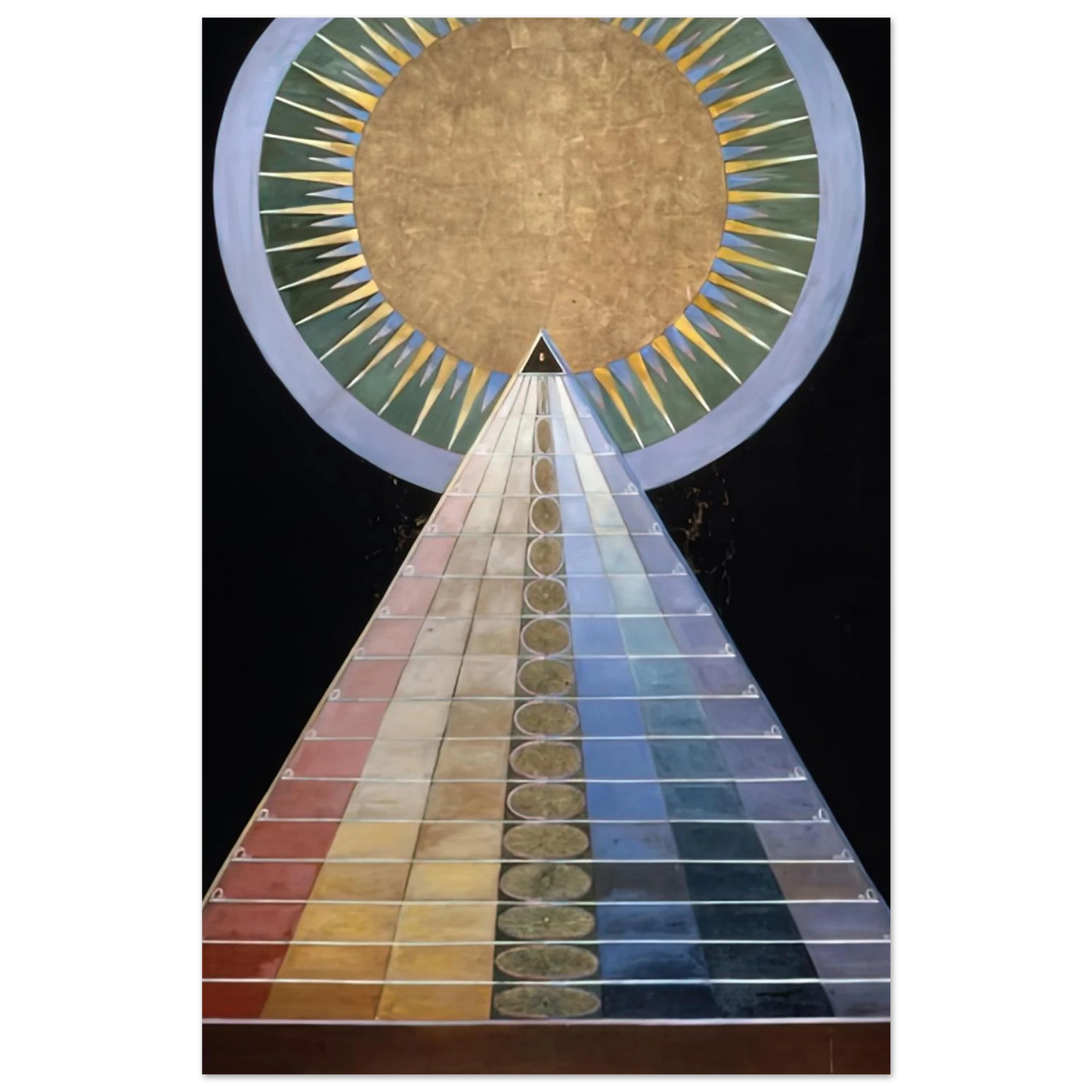 Hilma af Klint - ALTAR PAINTING 1915 Wall art - A1 (59.4 x 84.1  cm) - Premium Wooden Framed Poster With Fine Art Paper - White frame