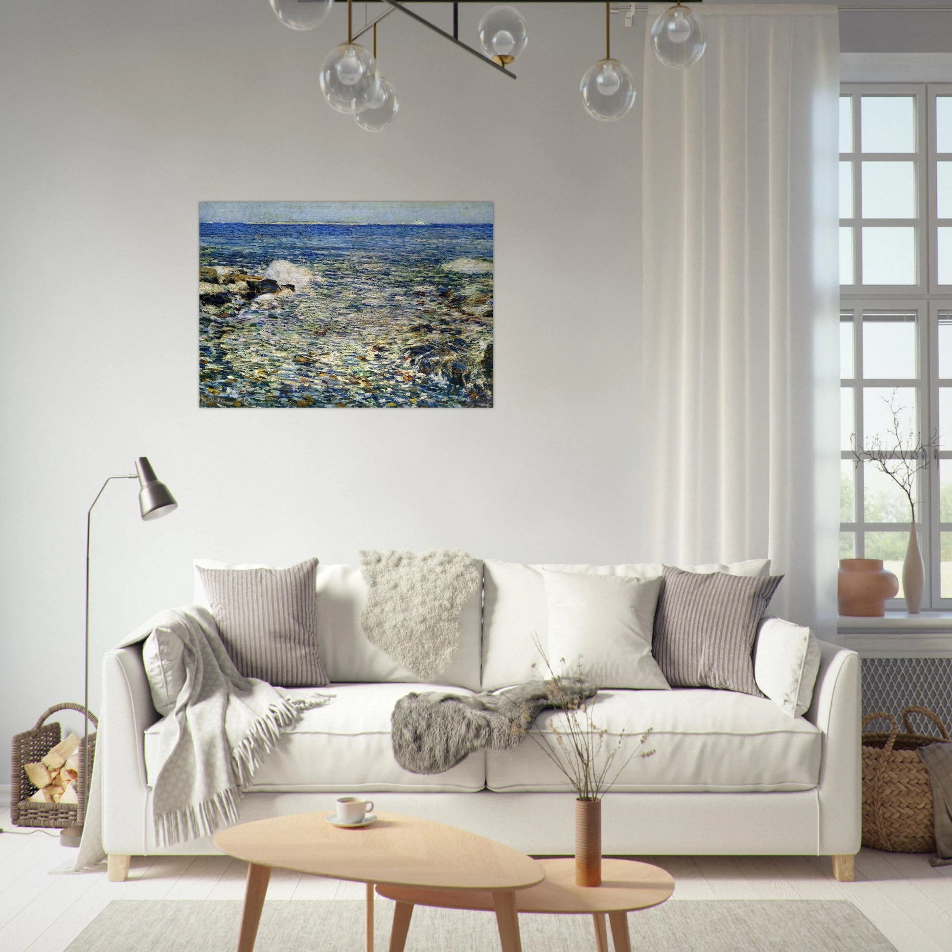 Surf, Isles of Shoals - Childe Hassam Brushed Aluminum Print - 70x100 cm / 28x40 inches | Childe Hassam Aluminum Print | Childe Hassam Prints