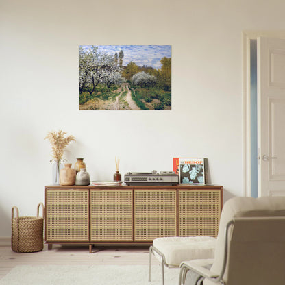 Trees in Bloom - claude monet Brushed Aluminum Print - 70x100 cm / 28x40 inches | claude monet Aluminum Print | claude monet Prints