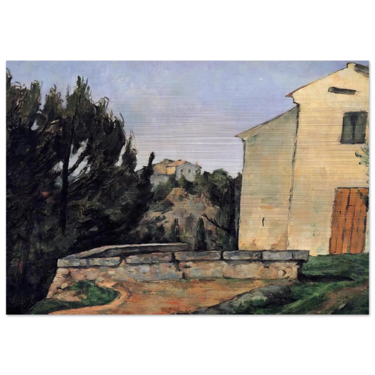 The Abandoned House - Paul Cézanne Brushed Aluminum Print - 70x100 cm / 28x40 inches | Paul Cézanne Aluminum Print | Paul Cézanne Prints