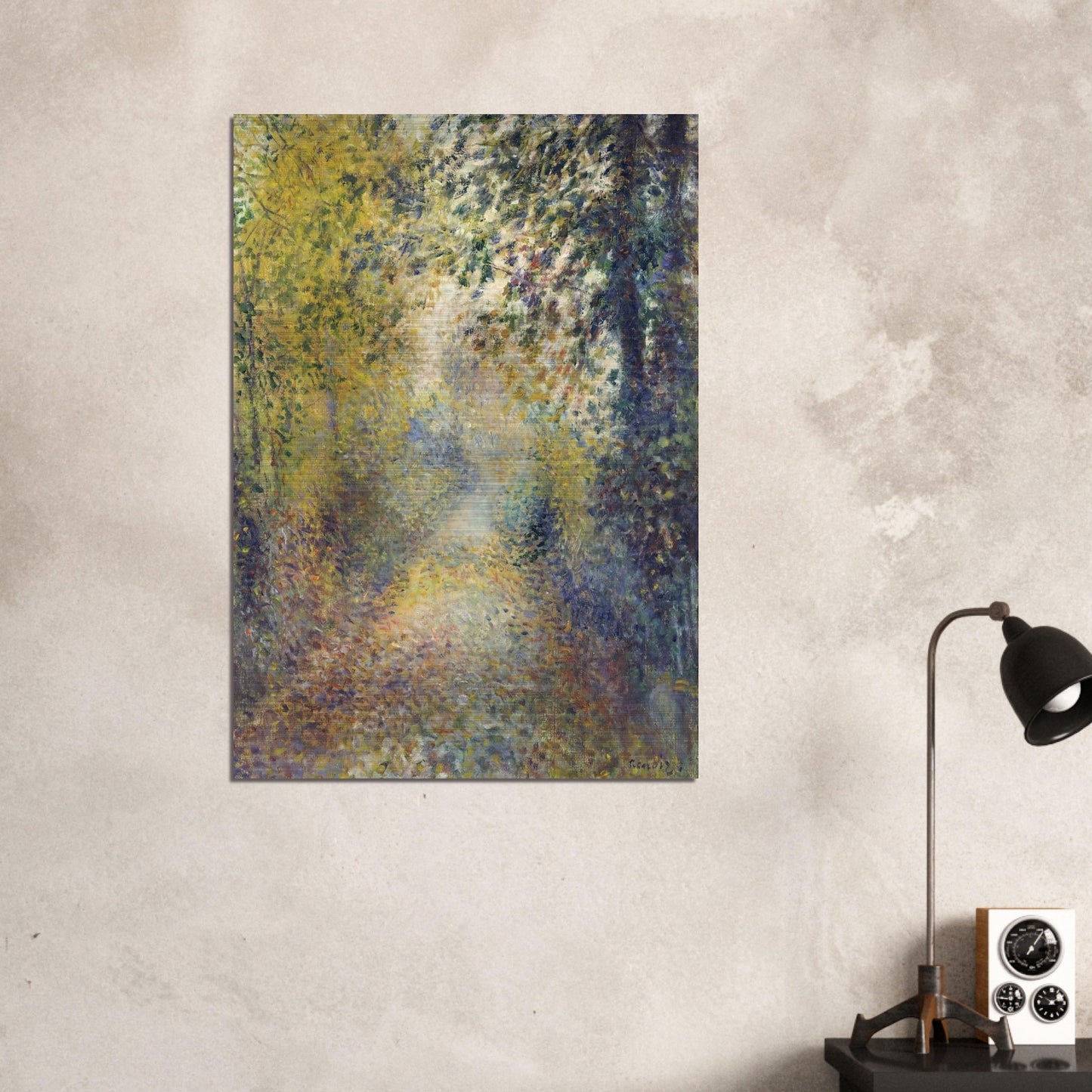 In the Woods - Pierre-Auguste Renoir Brushed Aluminum Print - 70x100 cm / 28x40 inches | Pierre-Auguste Renoir Aluminum Print | Pierre-Auguste Renoir Prints