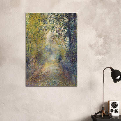 In the Woods - Pierre-Auguste Renoir Brushed Aluminum Print - 70x100 cm / 28x40 inches | Pierre-Auguste Renoir Aluminum Print | Pierre-Auguste Renoir Prints