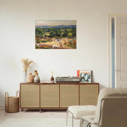 View on village of Giverny - claude monet Brushed Aluminum Print - 70x100 cm / 28x40 inches | claude monet Aluminum Print | claude monet Prints