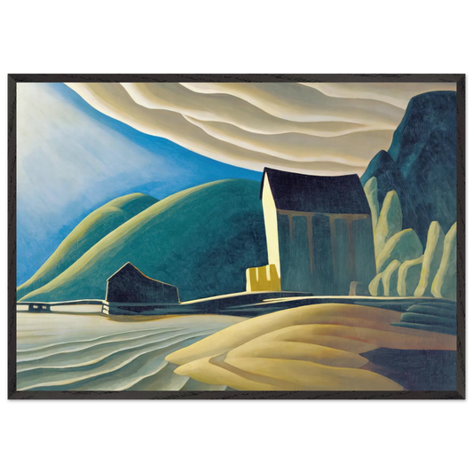 Ice House Coldwell Lake Superior - 1923 - Lawren Harris Framed Art Print – Black Wooden Frame - Default Title - -Framed Art Print