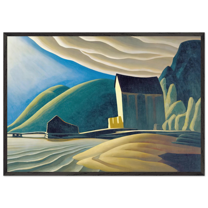 Ice House Coldwell Lake Superior - 1923 - Lawren Harris 70x100 cm / 28x40 inches Framed Art Print – Black Wooden Frame