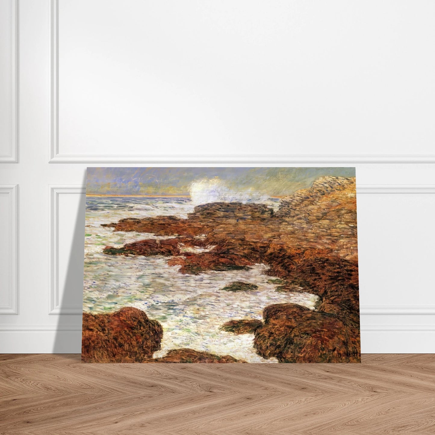 Seaweed and Surf, Appledore - Childe Hassam Brushed Aluminum Print - 70x100 cm / 28x40 inches | Childe Hassam Aluminum Print | Childe Hassam Prints