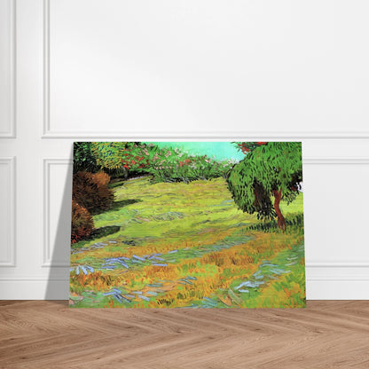 Sunny Lawn in a Public Park - Vincent van Gogh Brushed Aluminum Print - 70x100 cm / 28x40 inches | Vincent van Gogh Aluminum Print | Vincent van Gogh Prints