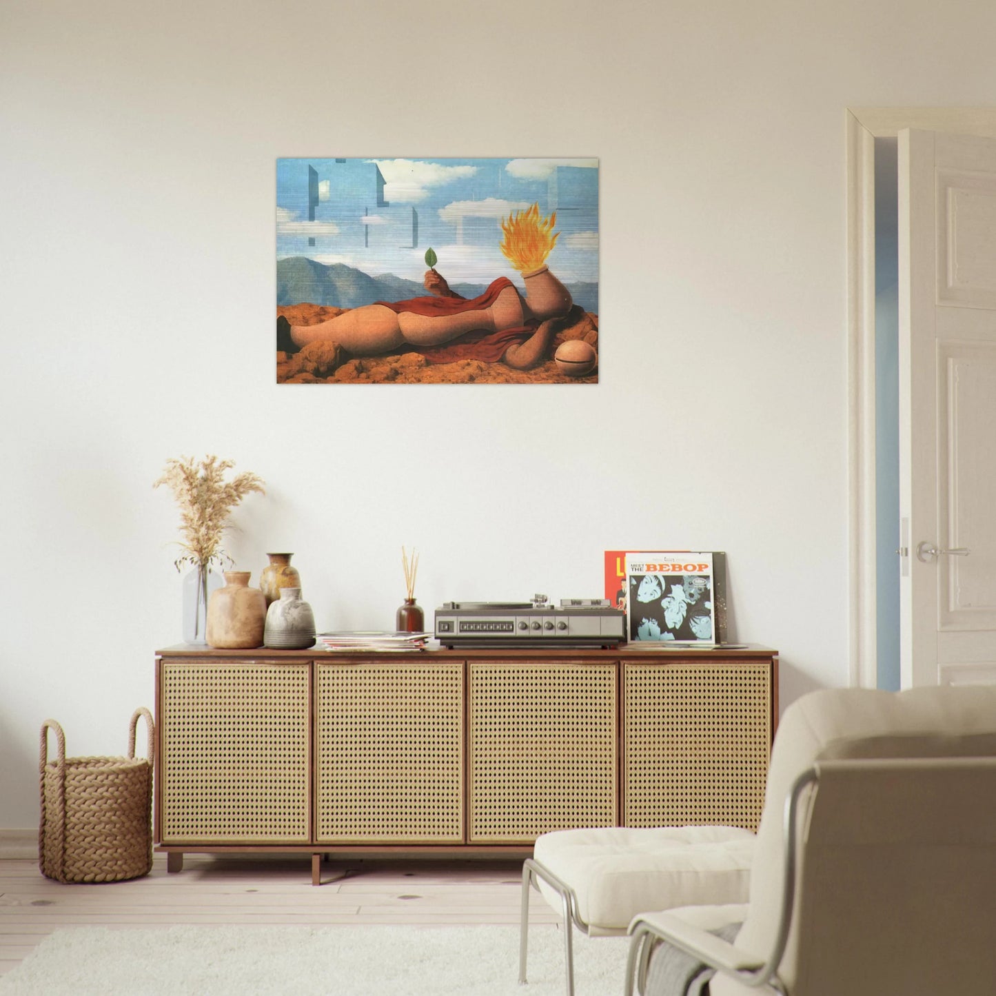 ELEMENTARY COSMOGONY 1949 - Rene Magritte Brushed Aluminum Print - 70x100 cm / 28x40 inches | Rene Magritte Aluminum Print | Rene Magritte Prints