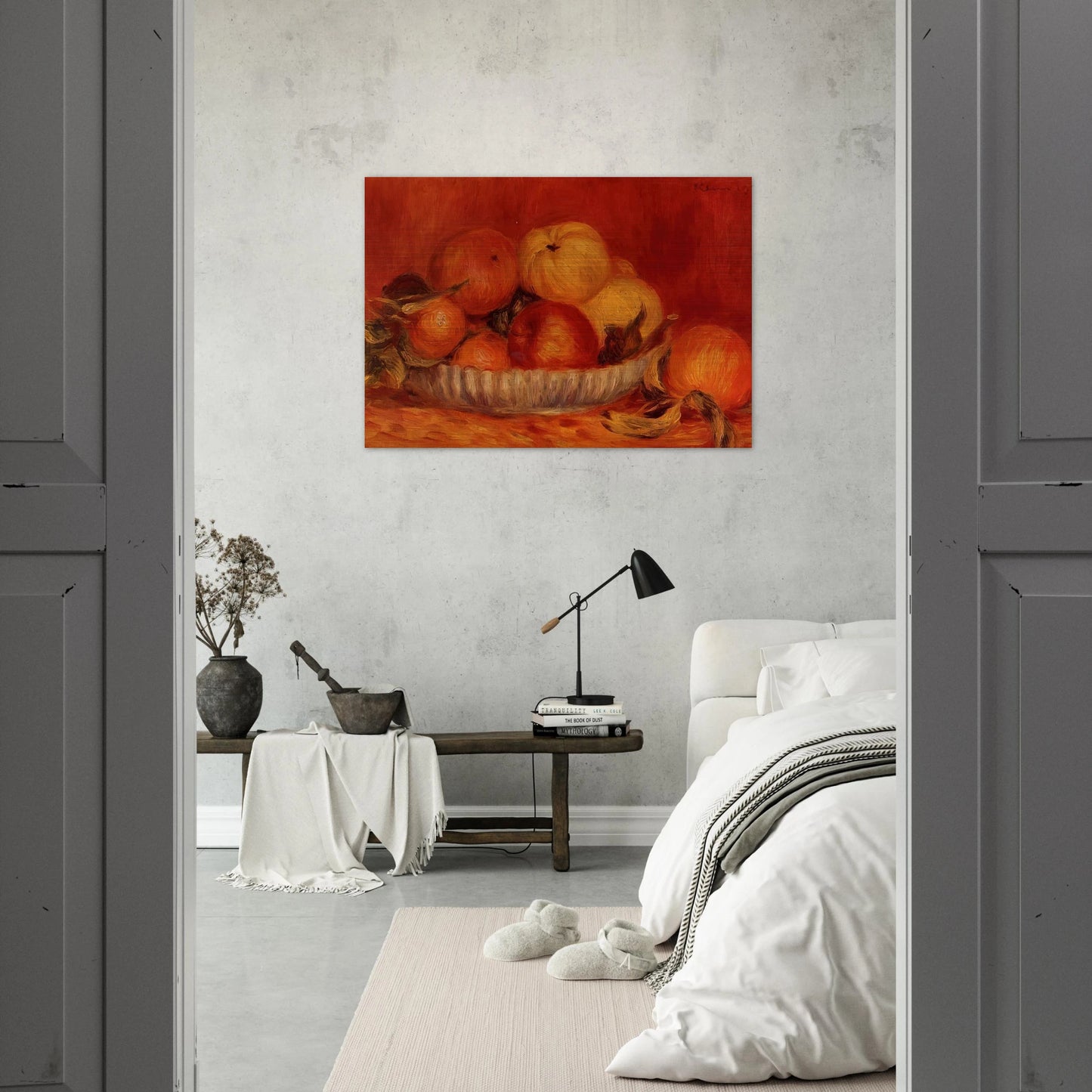 Still Life with Apples and Oranges - Pierre-Auguste Renoir Brushed Aluminum Print - 70x100 cm / 28x40 inches | Pierre-Auguste Renoir Aluminum Print | Pierre-Auguste Renoir Prints