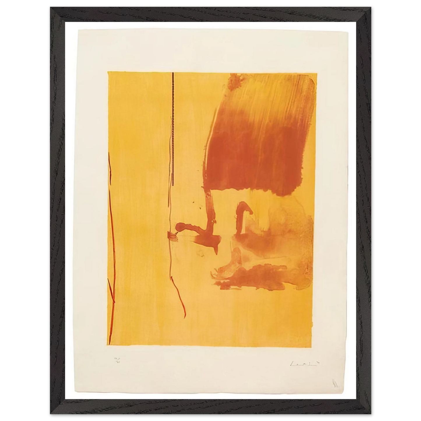 Helen Frankenthaler - Harvest - 1976 Wall art - 60x80 cm / 24x32 inches - Premium Wooden Framed Poster With Fine Art Paper - Black frame