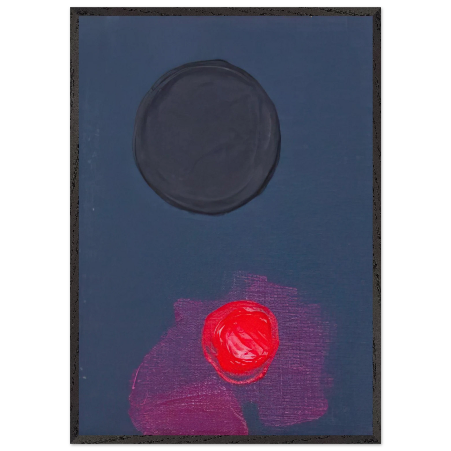 BAS 1974 - Luis Feito Framed Art Print – Black Wooden Frame - Default Title - -Framed Art Print