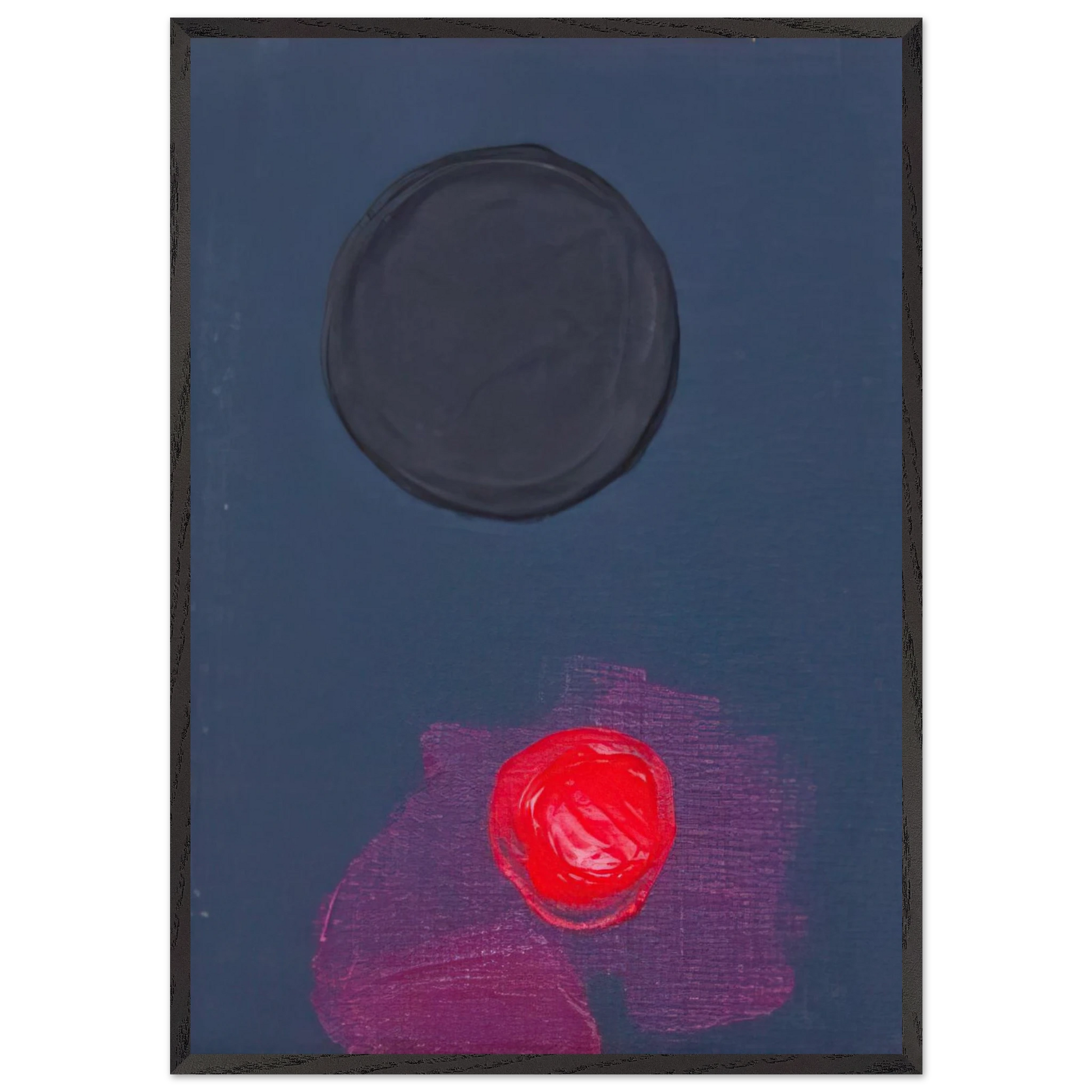 BAS 1974 - Luis Feito Framed Art Print – Black Wooden Frame - Default Title - -Framed Art Print