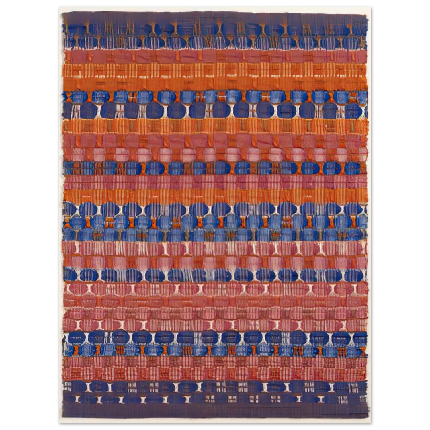 Anni Albers - RED AND BLUE LAYERS 1954  75x100 cm / 30x40inches Fine Art Poster