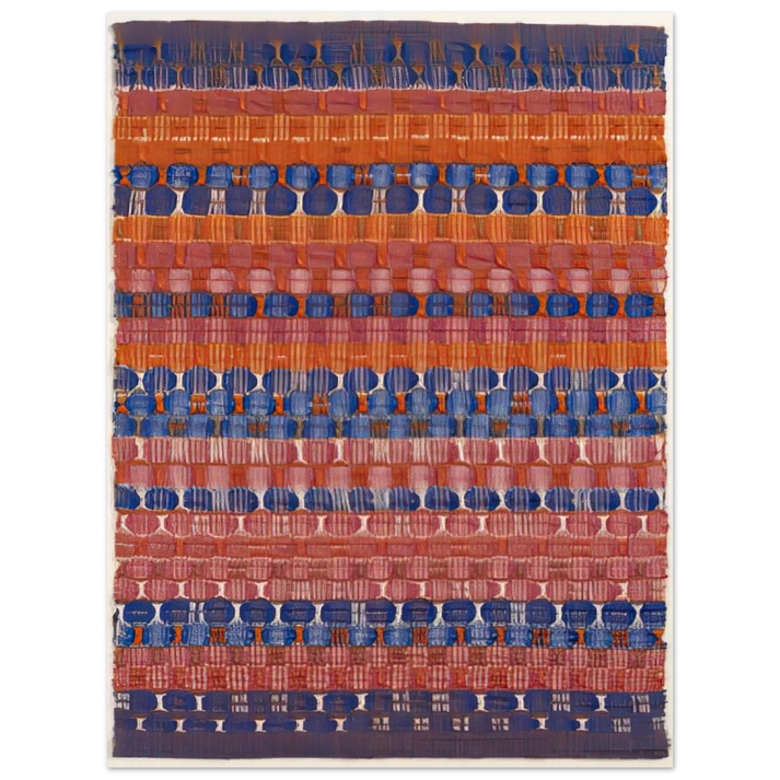 Anni Albers - RED AND BLUE LAYERS 1954  75x100 cm / 30x40inches Fine Art Poster