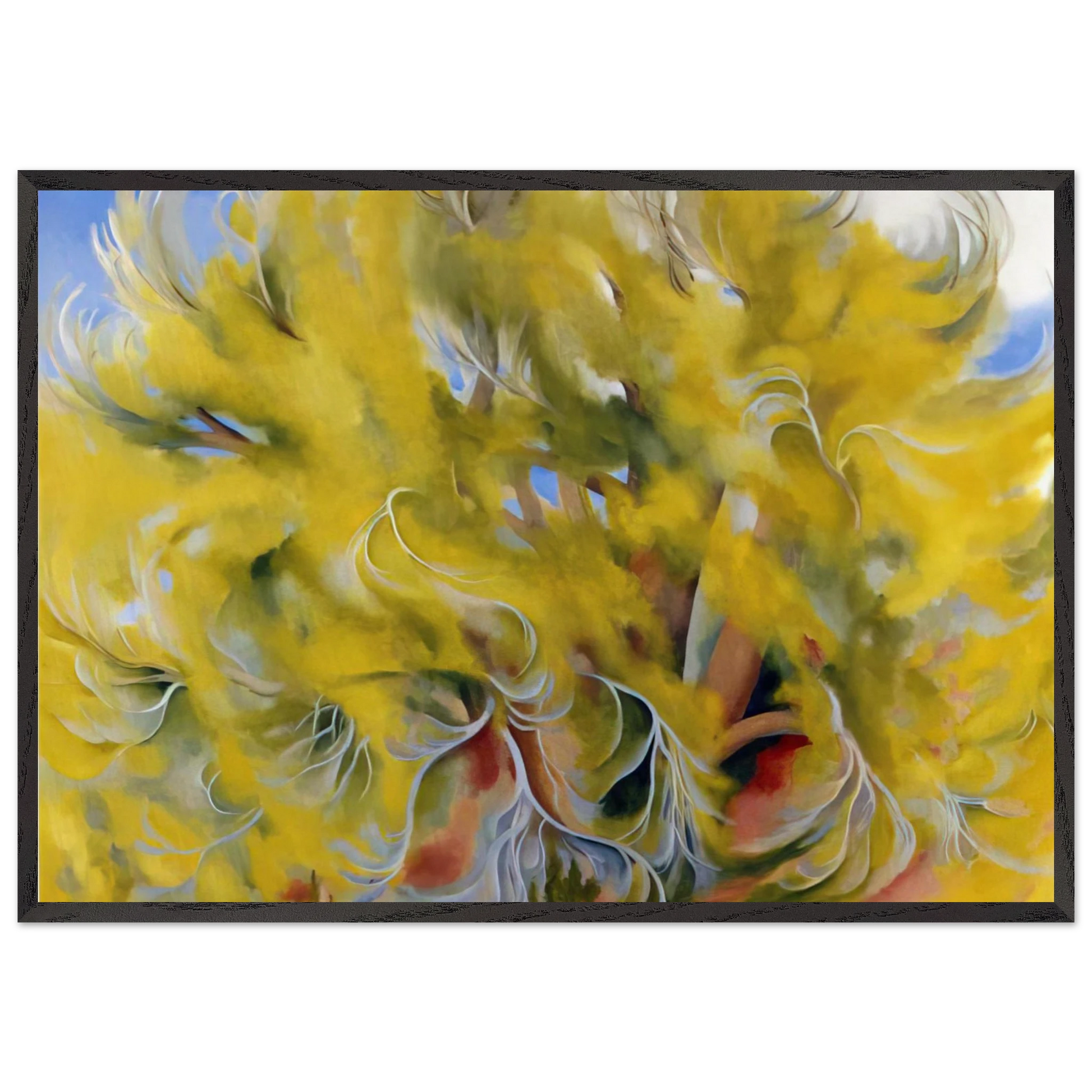Cottonwood Tree in Spring - Georgia OKeeffe 70x100 cm / 28x40 inches Framed Art Print – Black Wooden Frame