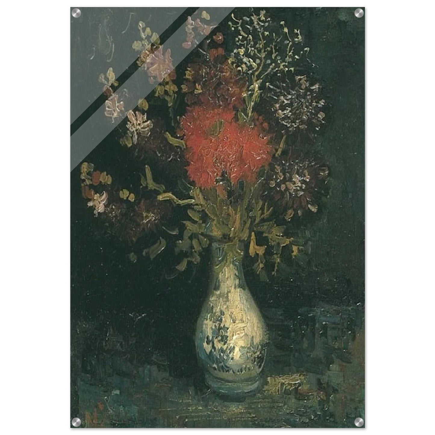 Vase with Flowers - Vincent van Gogh Acrylic Print - 70x100 cm / 28x40″ inches
