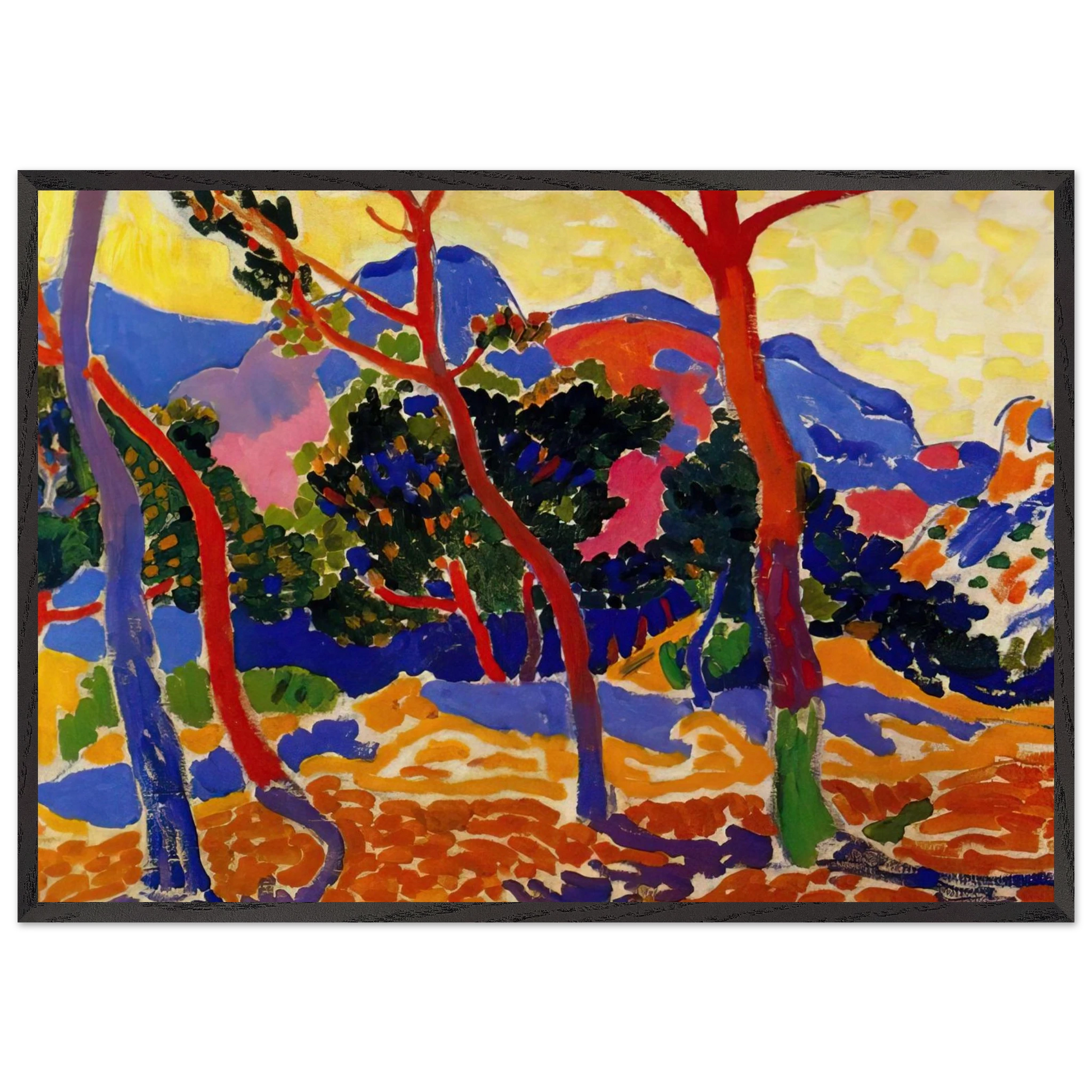 THE TREES - Andre Derain Framed Art Print – Black Wooden Frame - Default Title - -Framed Art Print