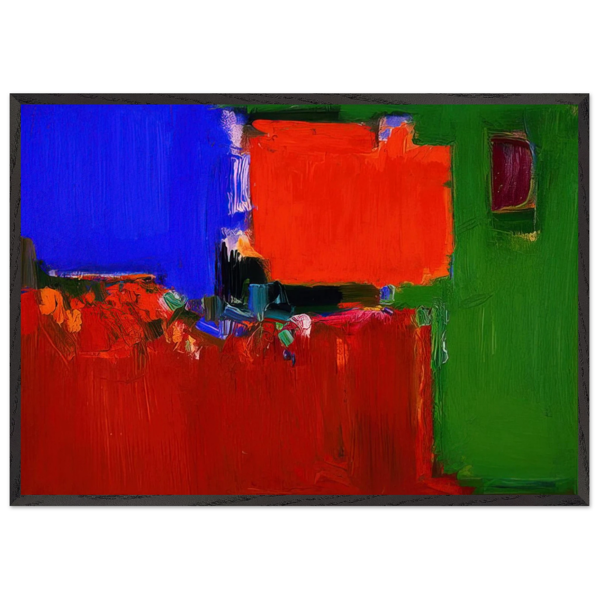Indian Summer - Hans Hofmann 70x100 cm / 28x40 inches Framed Art Print – Black Wooden Frame