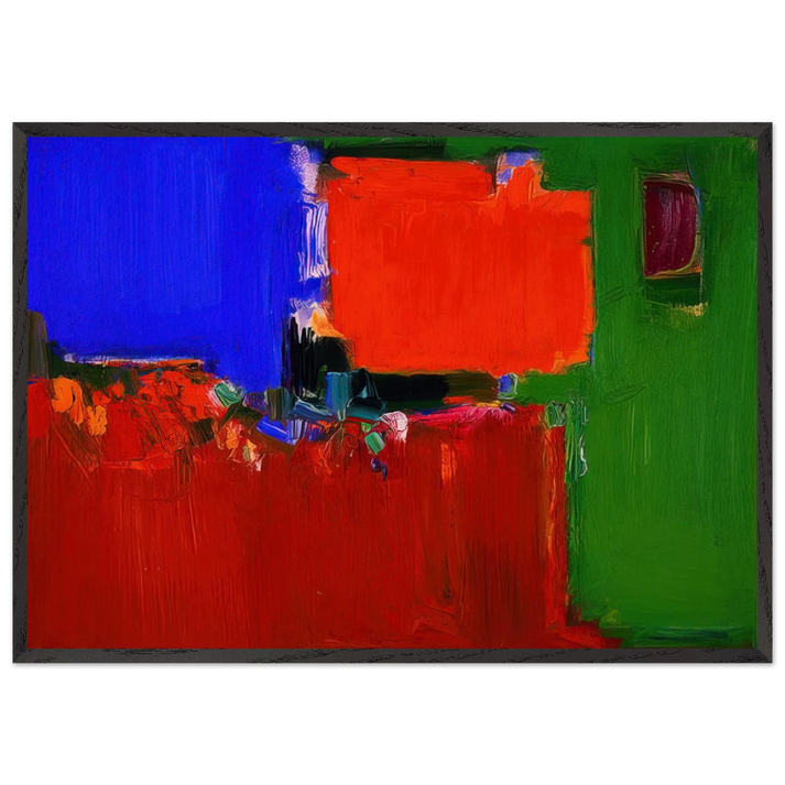 Indian Summer - Hans Hofmann 70x100 cm / 28x40 inches Framed Art Print – Black Wooden Frame
