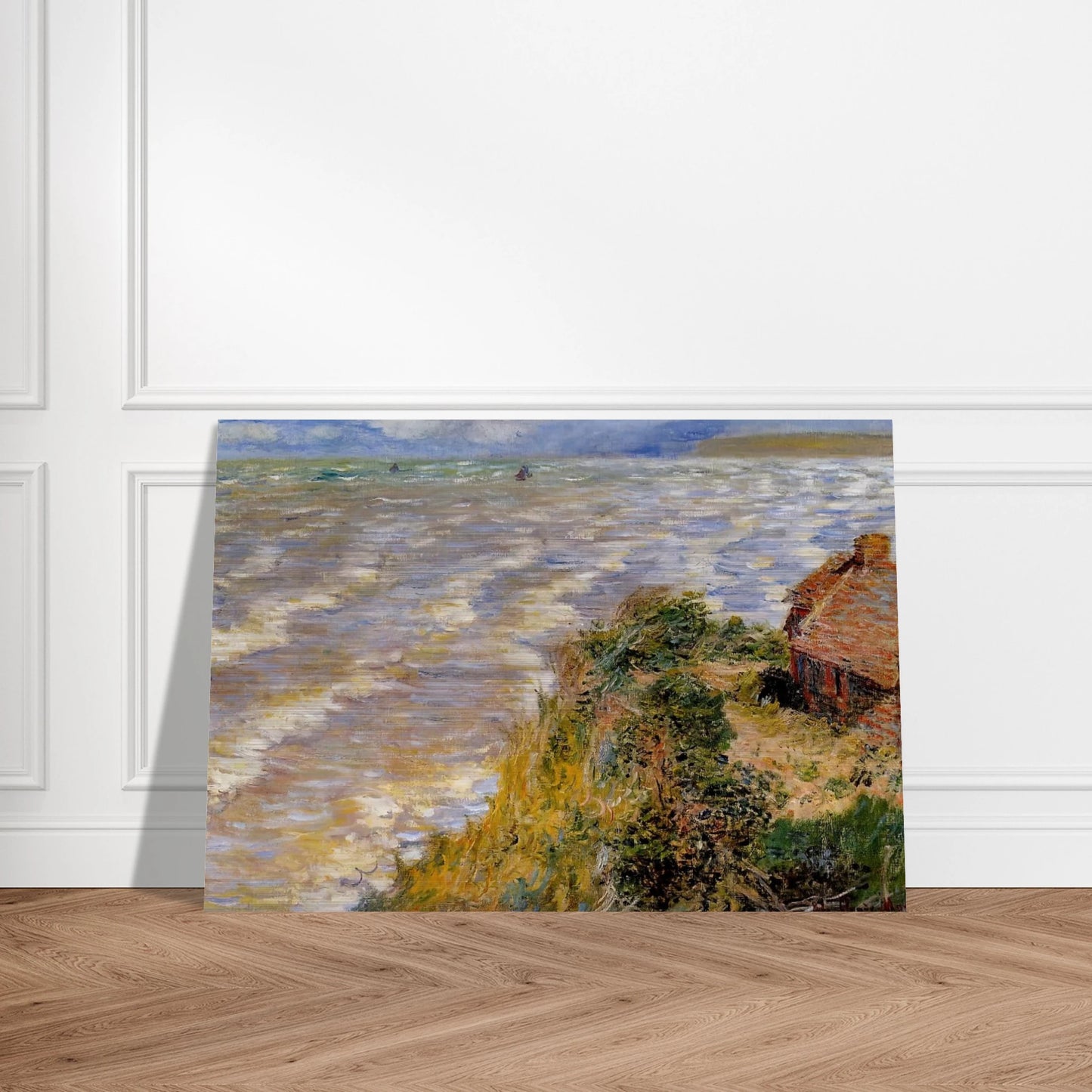 Rising Tide at Pourville - claude monet Brushed Aluminum Print - 70x100 cm / 28x40 inches | claude monet Aluminum Print | claude monet Prints