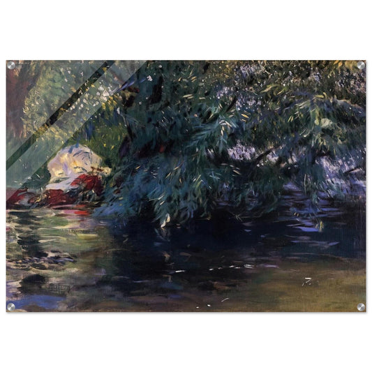 A Backwater, Calcot Mill near Reading - John Singer Sargent Acrylic Print - 70x100 cm / 28x40″ inches