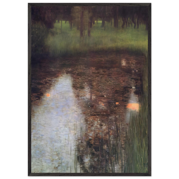 THE SWAMP 1900 - Gustav Klimt 70x100 cm / 28x40 inches Framed Art Print – Black Wooden Frame