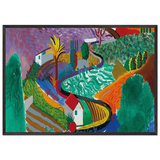David Hockney N22 - David Hockney 70x100 cm / 28x40 inches Framed Art Print – Black Wooden Frame | David Hockney Art | Artwork by David Hockney
