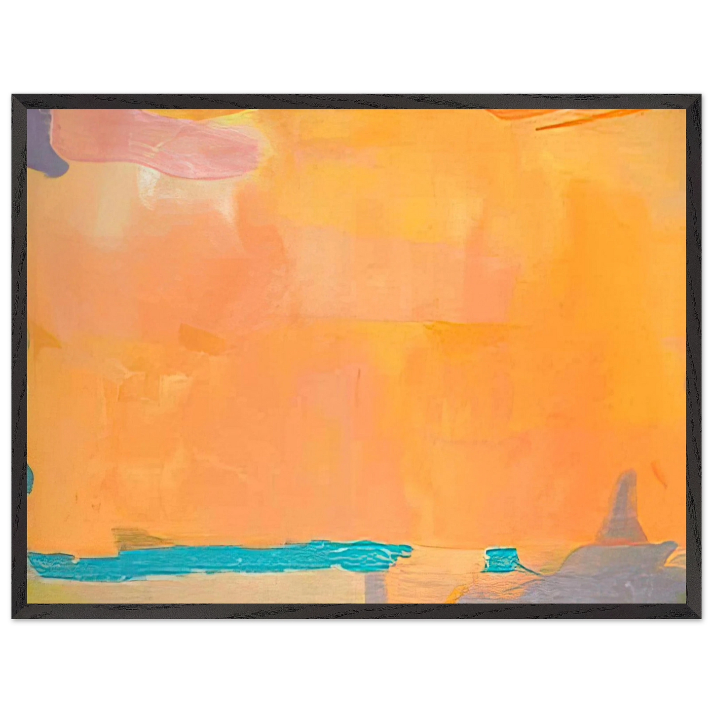 Helen Frankenthaler - Royal Fireworks - 1975 Wall art - 30x40 cm / 12x16 inches - Premium Wooden Framed Poster With Fine Art Paper - Black frame